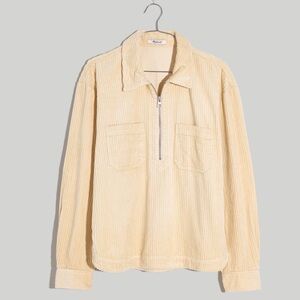 Madewell Corduroy Half-Zip Sweatshirt Sz Small NWOT